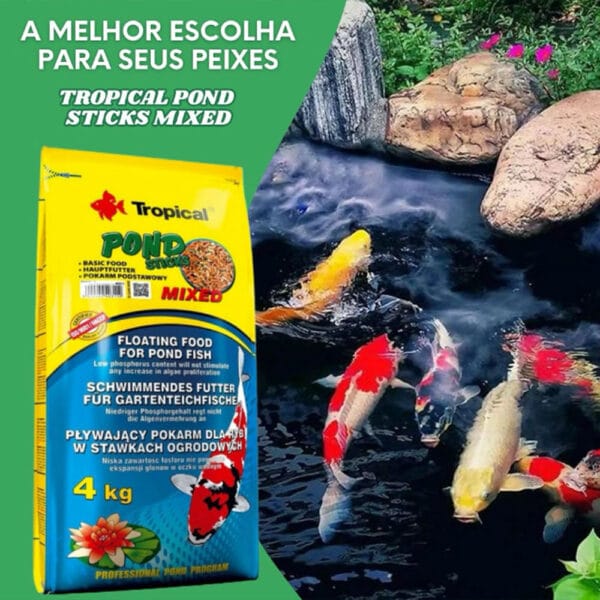 Ração Tropical Pond Sticks Mixed 4kg - Image 3